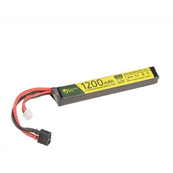 BATTERIA LIPO 7,4V 1200mAh 25C - T DEANS - ELECTRO RIVER