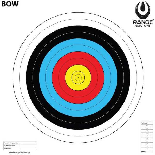 10X BERSAGLI 50X50CM BOW - RANGE SOLUTIONS