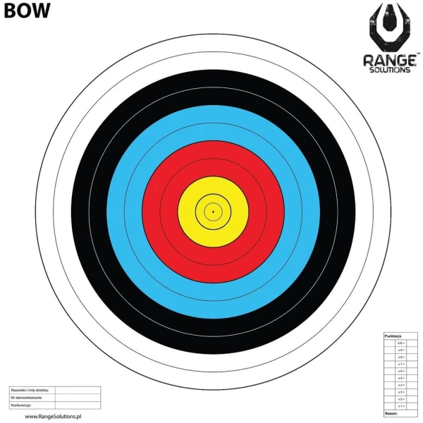 10X BERSAGLI 50X50CM BOW - RANGE SOLUTIONS