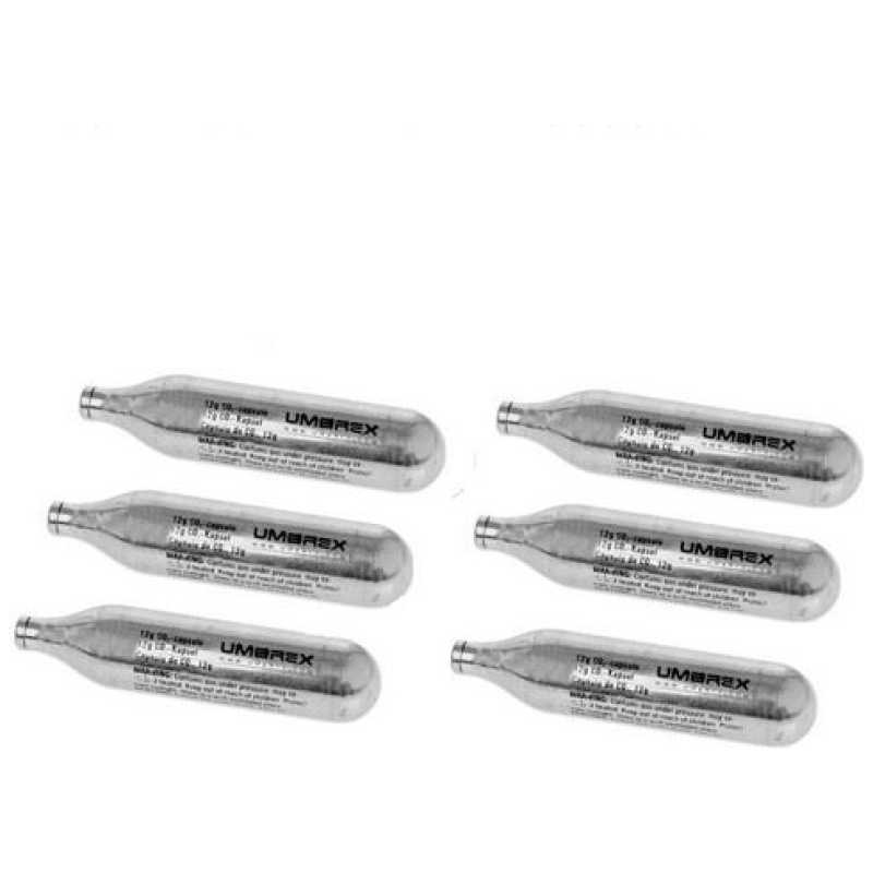PACK 6 BOMBOLETTE GAS CO2 DA 12GR - UMAREX - immagine 2