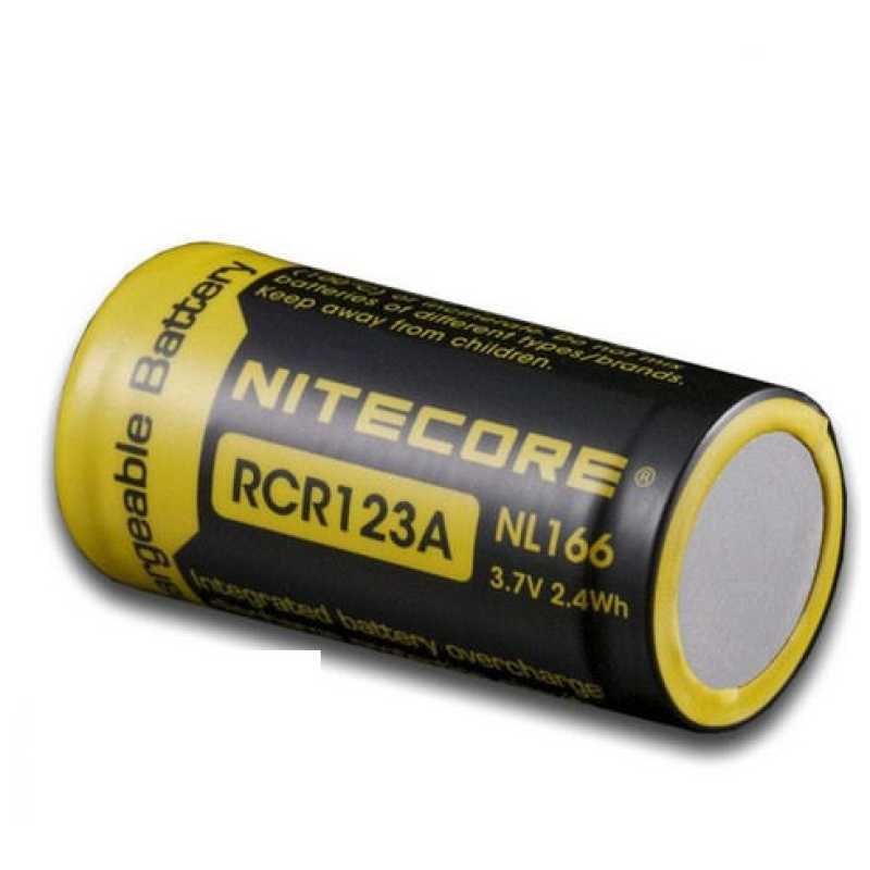 BATTERIA LI-ON 3,7V CR123 RICARICABILE - NITECORE