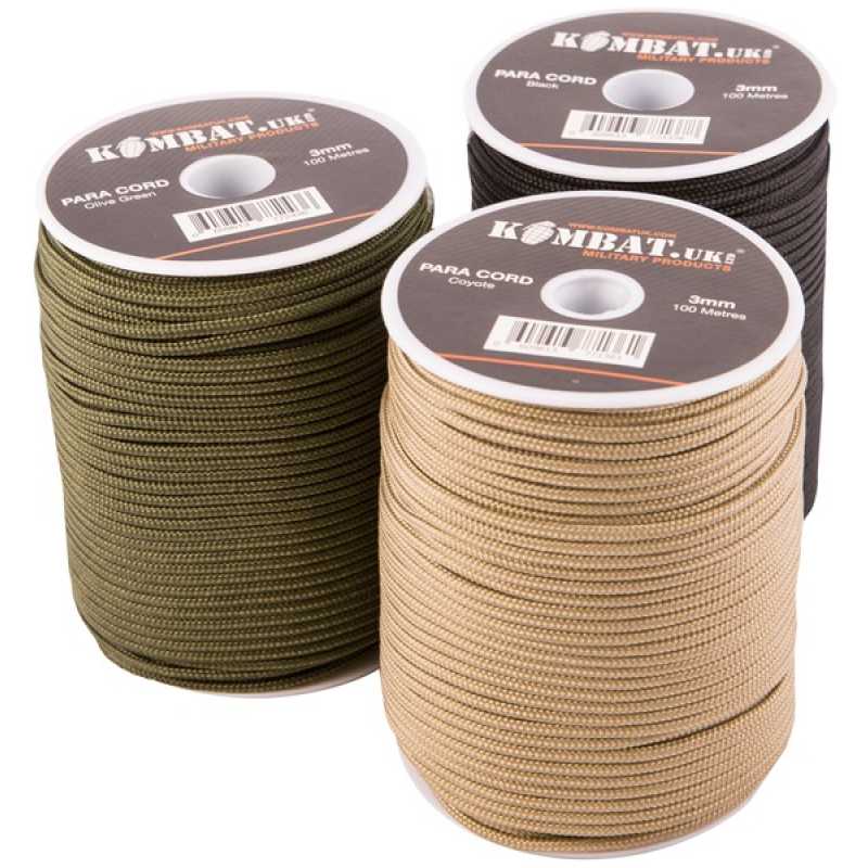 BOBINA PARACORD 100 METRI - COYOTE - KOMBAT - immagine 2
