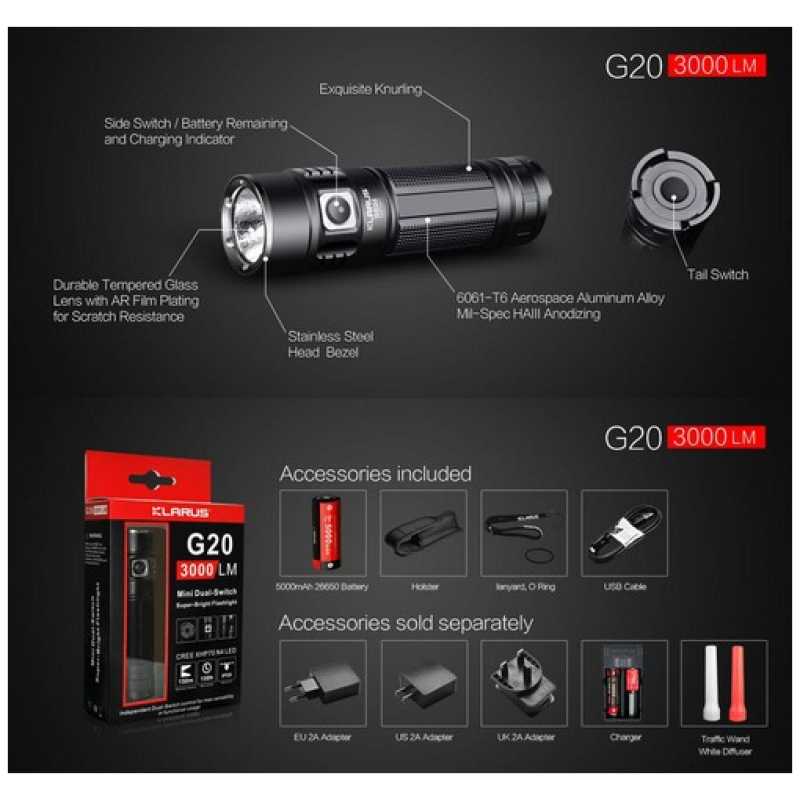 TORCIA G20 3000 LUMEN - KLARUS - immagine 4