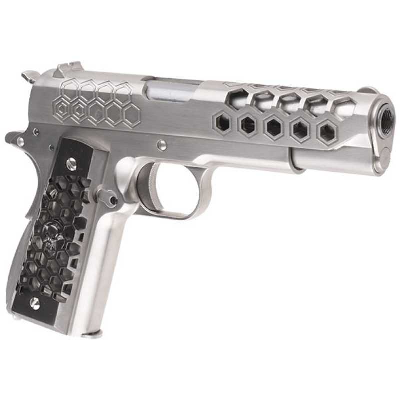 1911 HEX CUT V.3 GBB - SILVER - WE - immagine 9