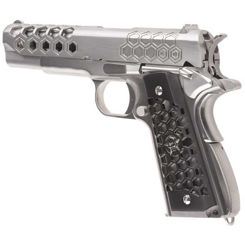 1911 HEX CUT V.3 GBB - SILVER - WE - immagine 6