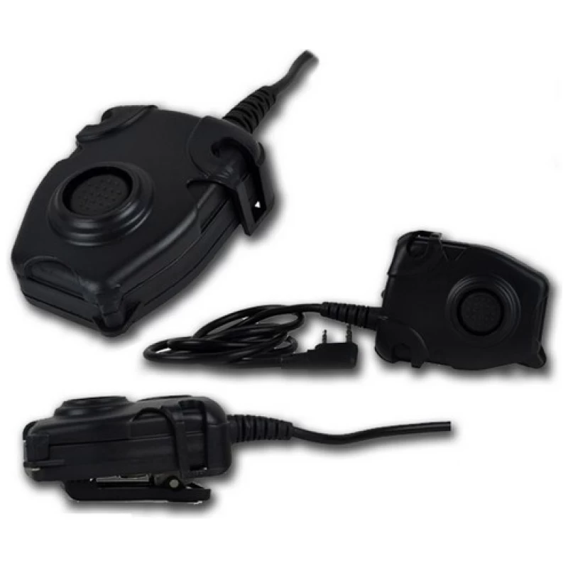 PULSANTE TATTICO ICOM PTT 2 PIN PER CUFFIA CRANIALE BOWMAN PER MIDLAND - Z-TACTICAL - immagine 2