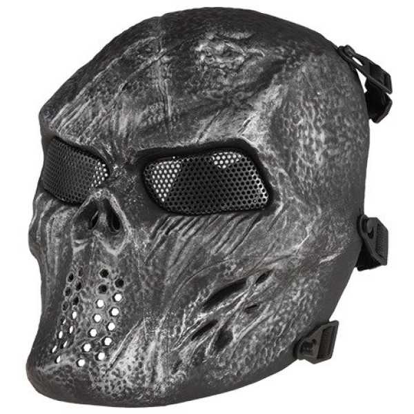 BLOODED SKULL MASK - GREY - ULTIMATE TACTICAL