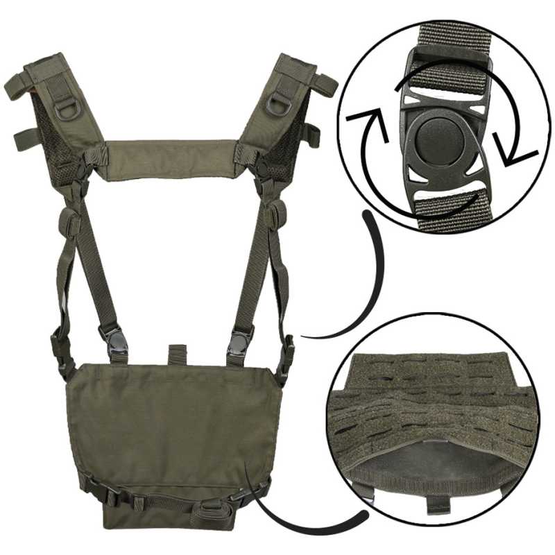 CHEST RIG LIGHTWEIGHT - OD - MIL-TEC - immagine 2