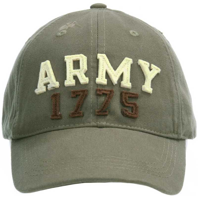CAPPELLO BASEBALL STONE WASHED ARMY 1775 - OD GREEN - FOSTEX - immagine 2