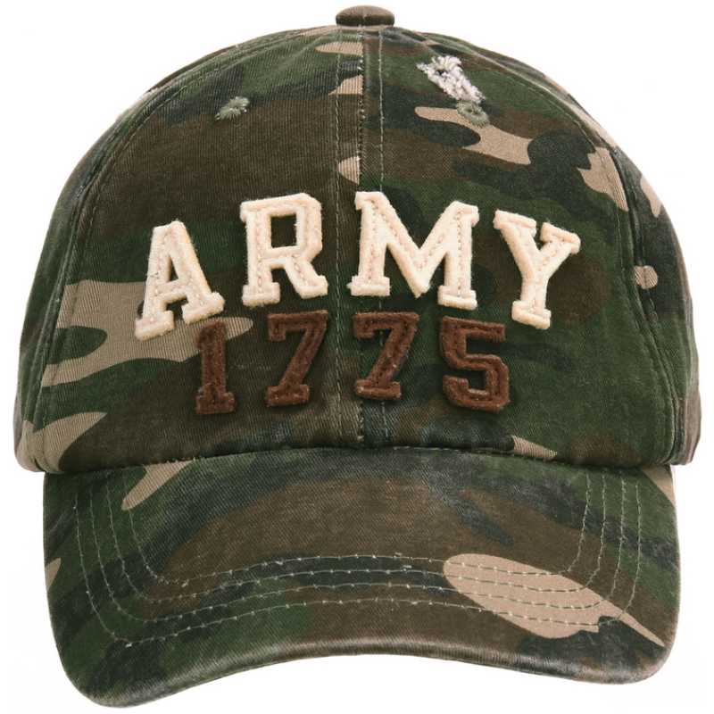 CAPPELLO BASEBALL STONE WASHED ARMY 1775 - WOODLAND - FOSTEX - immagine 2