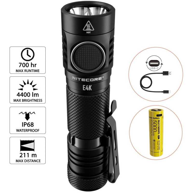 TORCIA E4K 4400 LUMEN - NITECORE - immagine 2