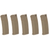 PACK 5X CARICATORE S-MAG M4 MONOFILARE 125 BB - TAN - SPECNA ARMS