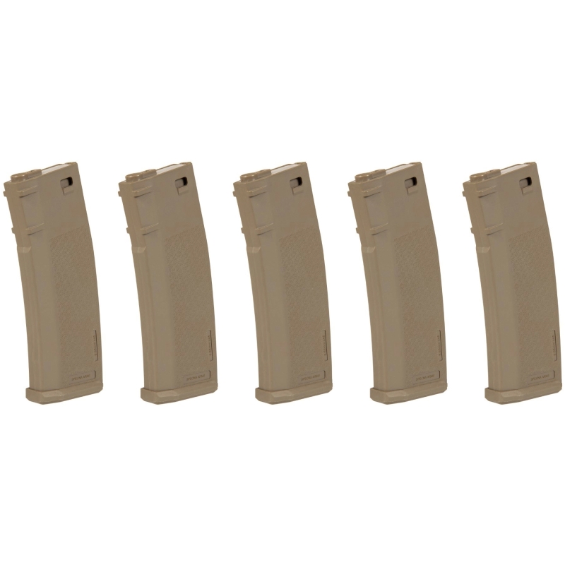 PACK 5X CARICATORE S-MAG M4 MONOFILARE 125 BB - TAN - SPECNA ARMS