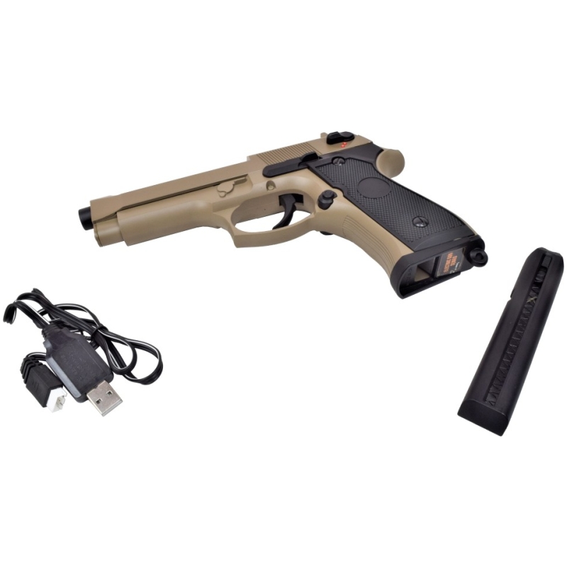 BERETTA M92 ELETTRICA MOSFET+LIPO GEN.4 - TAN - CYMA - immagine 3