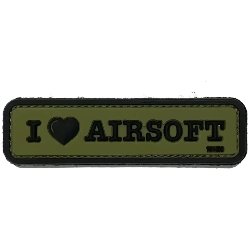 I LOVE AIRSOFT PATCH 3D