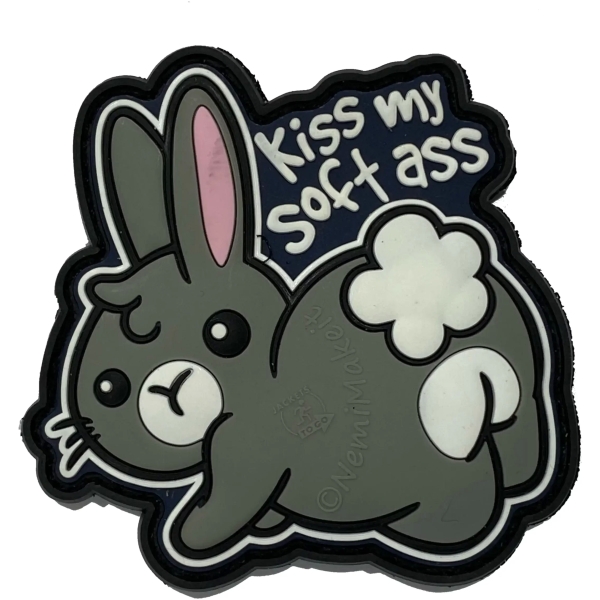KISS MY SOFT ASS PATCH 3D