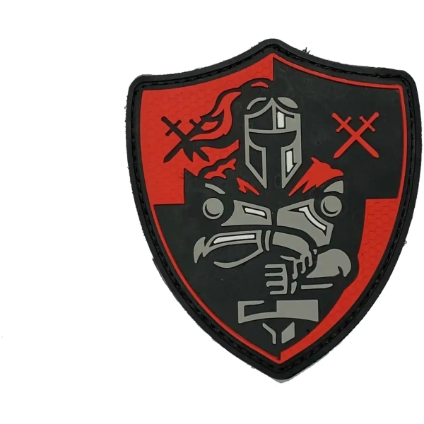 KNIGHT RED SHIELD PATCH 3D