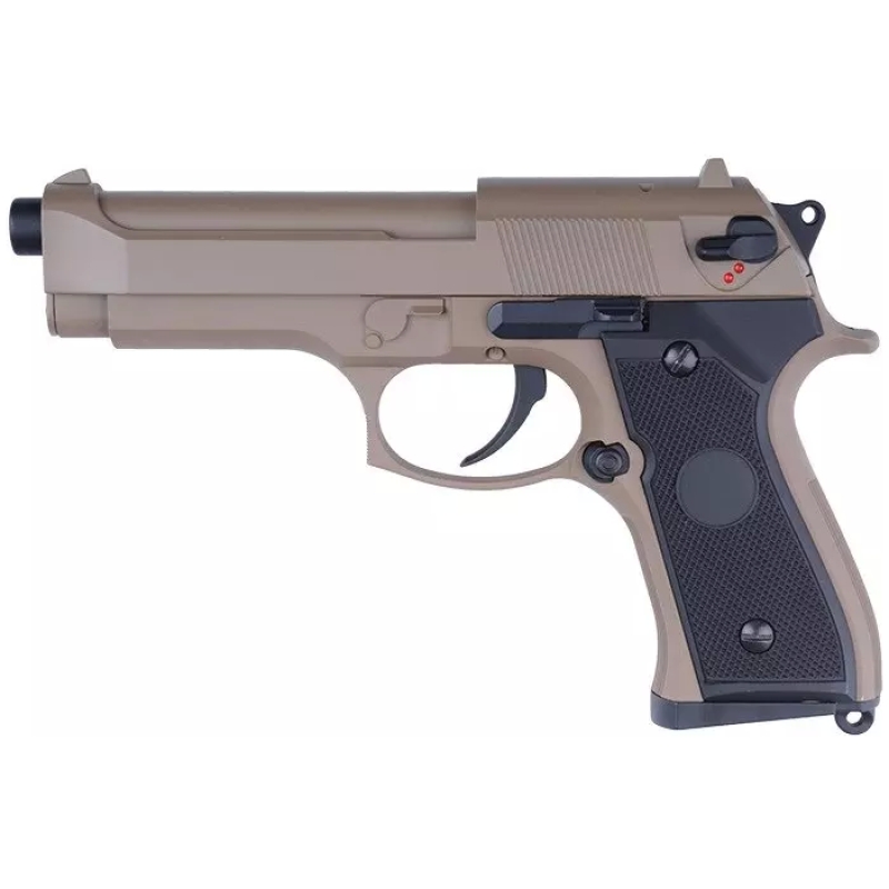 BERETTA M92 ELETTRICA + LI-PO - TAN - CYMA - immagine 4