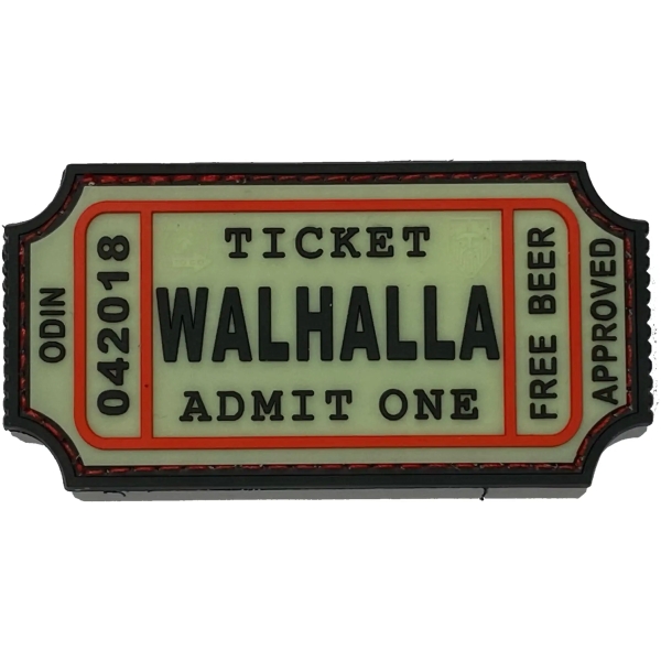 TICKET WALHALLA PATCH 3D - FOSFORESCENTE