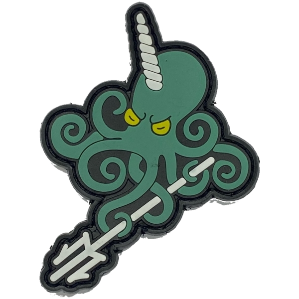 GREEN OCTOPUS PATCH 3D