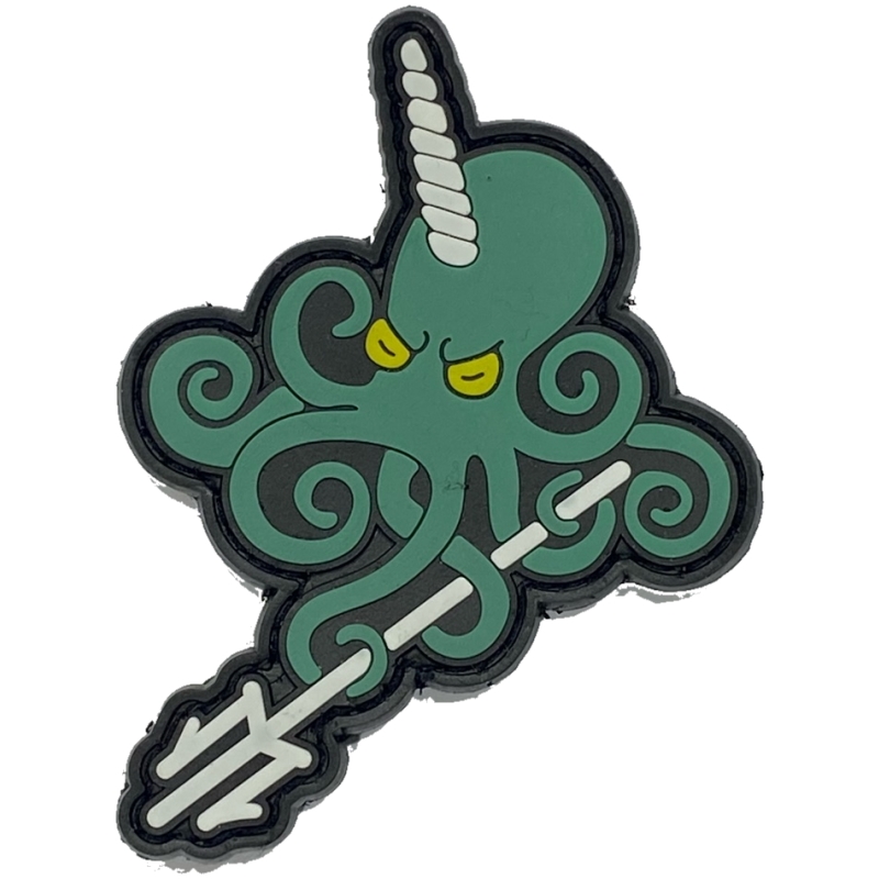 GREEN OCTOPUS PATCH 3D