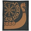 VIKINGS SHIP PATCH 3D