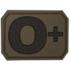 3D BLOOD 0+ PATCH 3D - OD GREEN