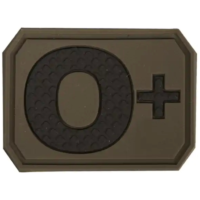 3D BLOOD 0+ PATCH 3D - OD GREEN