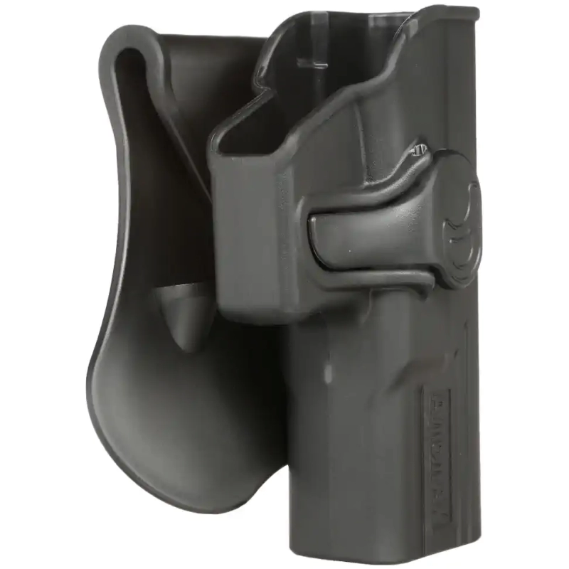 FONDINA RIGIDA DA CINTURA GLOCK 19 DX - DARK EARTH - AMOMAX - immagine 2