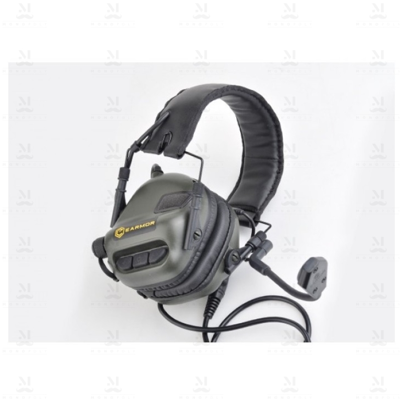 CUFFIE TATTICHE M32 HEADSET MOD.3 - FOLIAGE GREEN - EARMOR - immagine 3