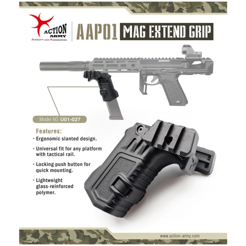 GRIP PORTA CARICATORE ESTESO PER AAP01 - ACTION ARMY - immagine 5