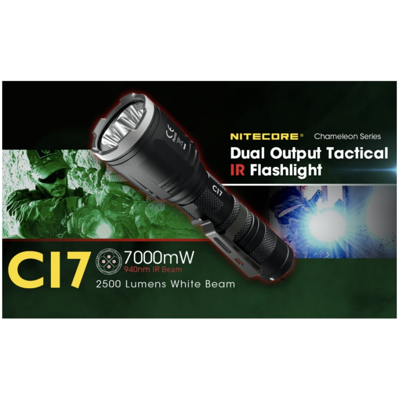 TORCIA NITECORE C17 CHAMELEON 2500LM + IR - NITECORE - immagine 5