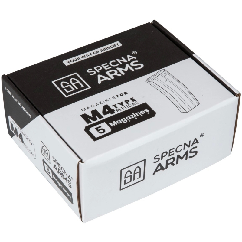 PACK 5X CARICATORE MONOFILARE M4 140 BB - GREY - SPECNA ARMS - immagine 4