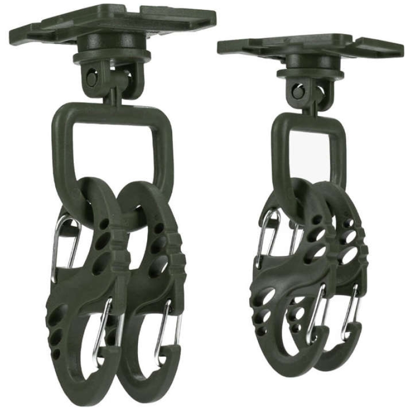 2X KIT MOSCHETTONI S-HOOK PER MOLLE - OD - MIL-TEC - immagine 3