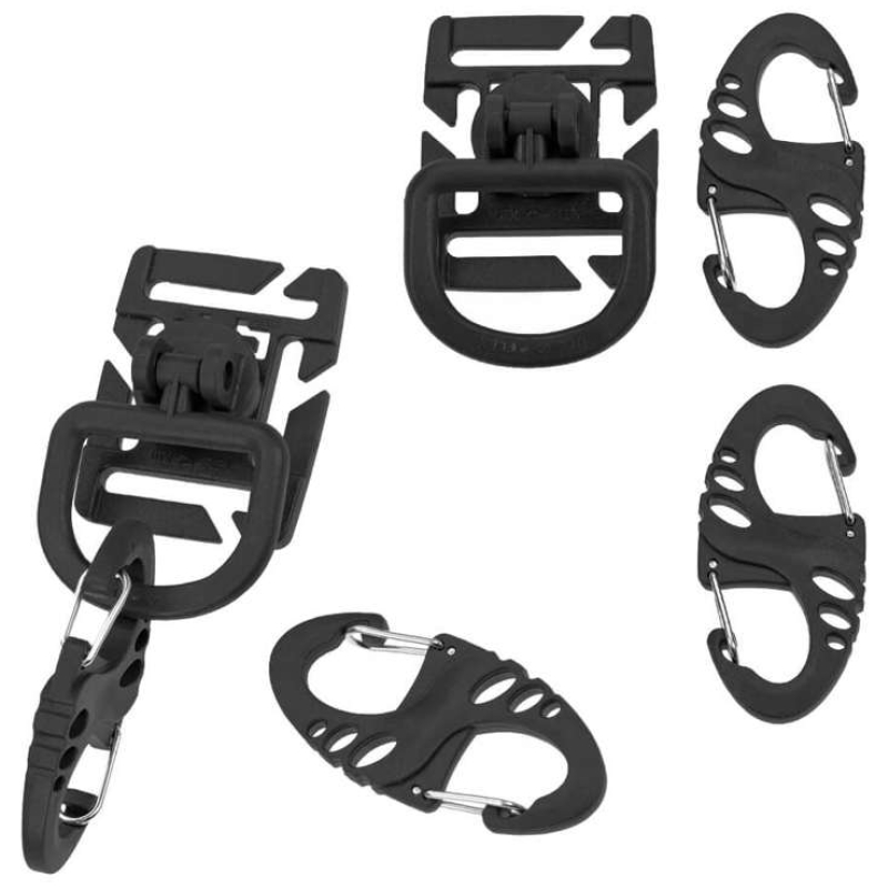 2X KIT MOSCHETTONI S-HOOK PER MOLLE - MIL-TEC - immagine 2