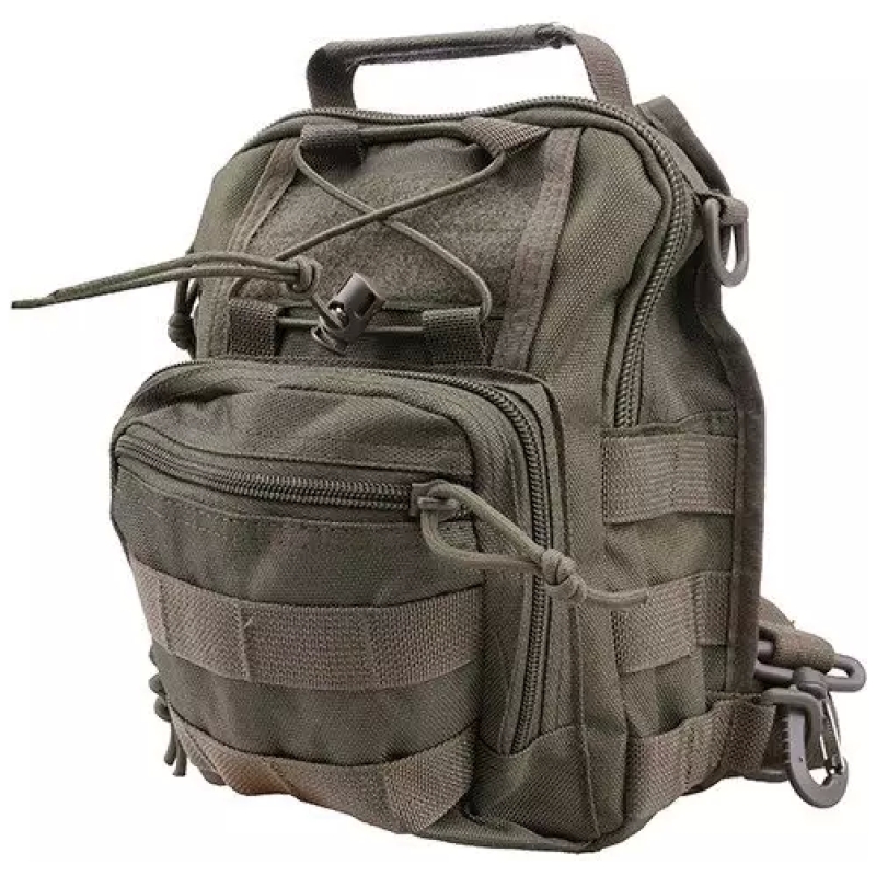 ZAINO MONOSPALLA TACTICAL 10 LITRI - OD GREEN - GFC - immagine 2