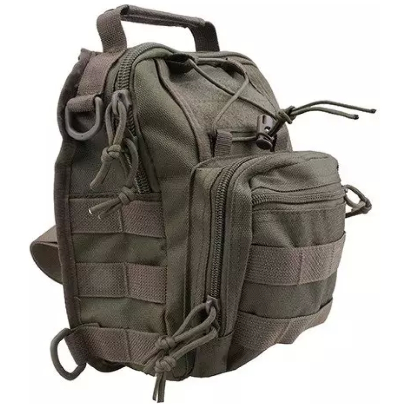 ZAINO MONOSPALLA TACTICAL 10 LITRI - OD GREEN - GFC - immagine 5