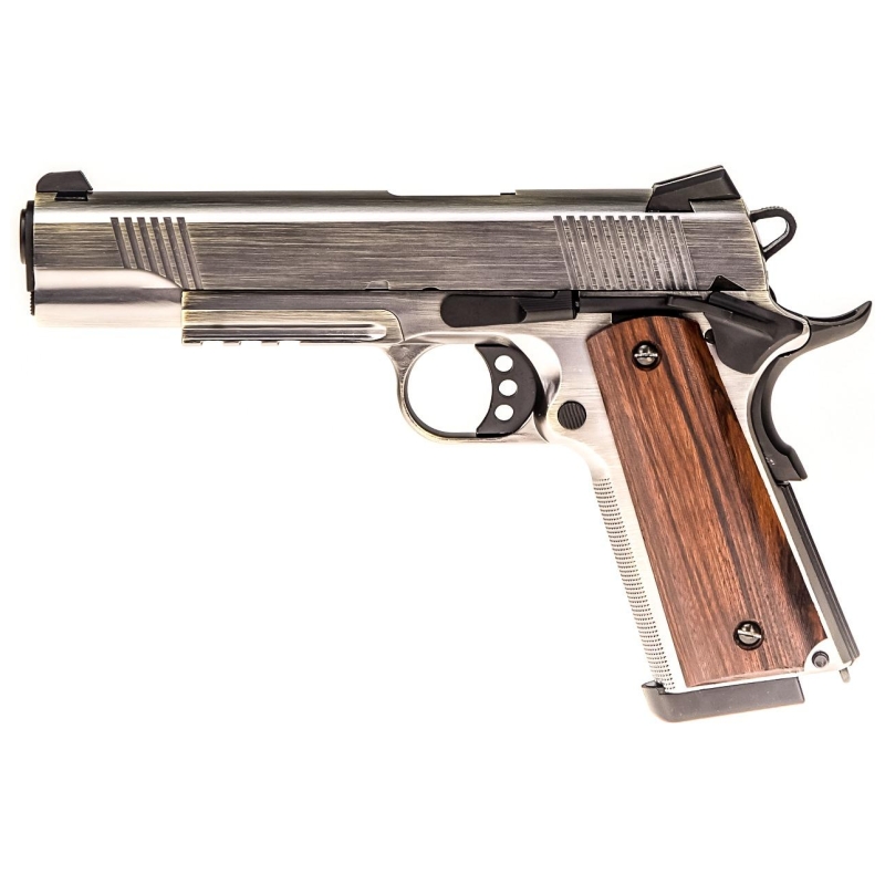 1911 MEU RAILED BRUSHED GBB - SILVER - RAVEN