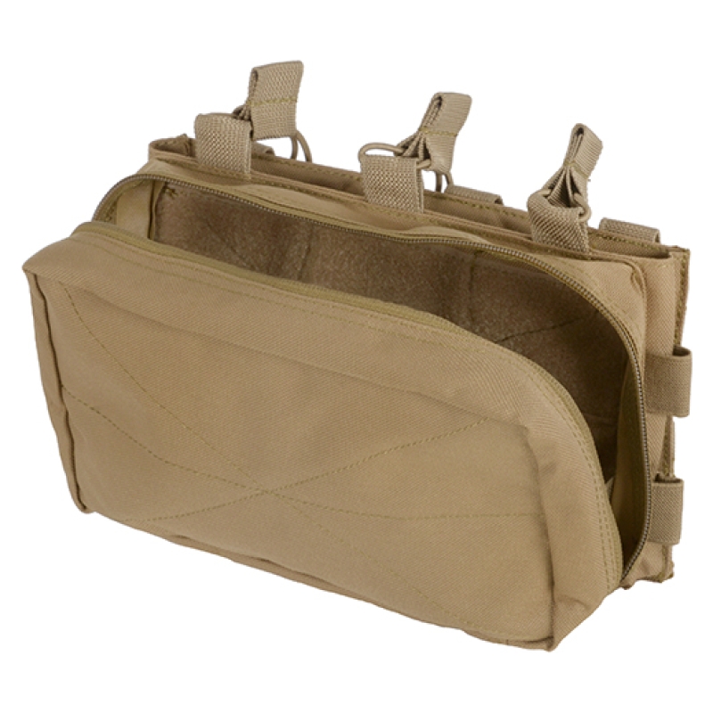 PORTA CARICATORE TRIPLO + UTILITY - COYOTE - 8FIELD - immagine 2
