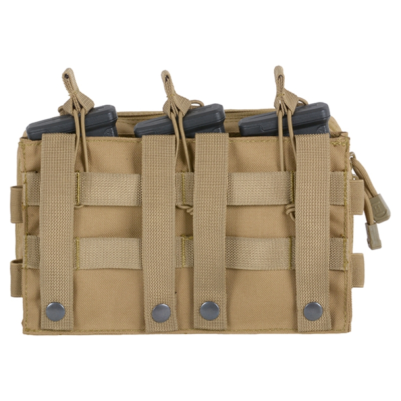 PORTA CARICATORE TRIPLO + UTILITY - COYOTE - 8FIELD - immagine 3