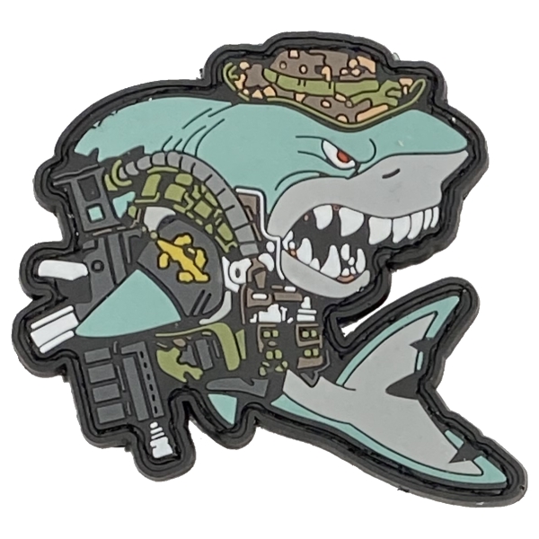 ANGRY SHARK PATCH 3D