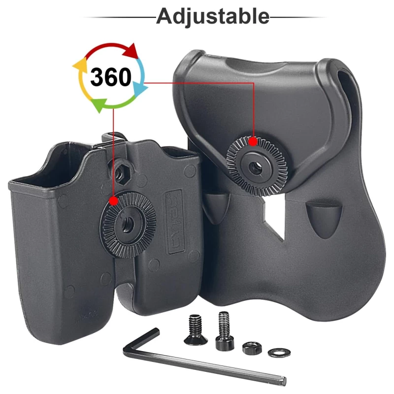 PORTA CARICATORE PER PISTOLA DOPPIO PER G17/G19 - DARK EARTH - AMOMAX - immagine 3