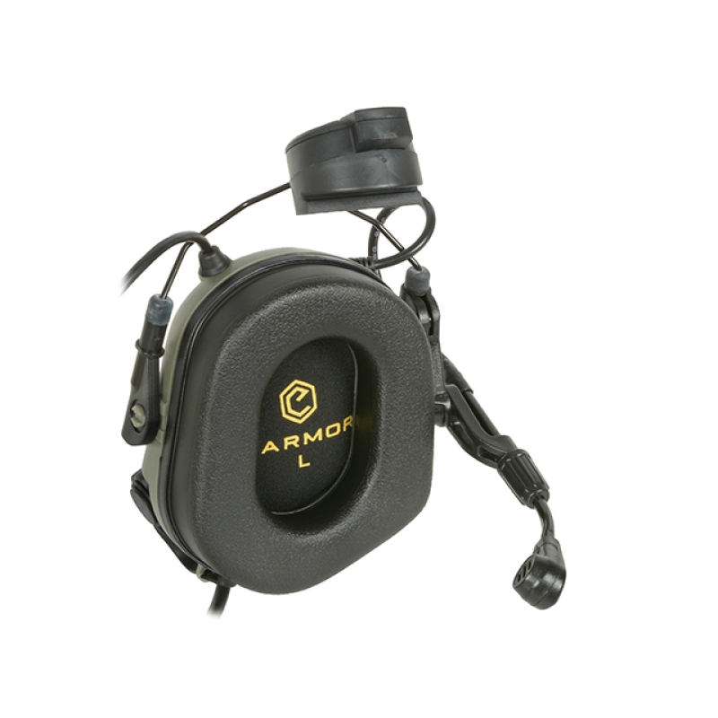 CUFFIE TATTICHE M32H PER ELMETTO - FOLIAGE GREEN - EARMOR - immagine 3