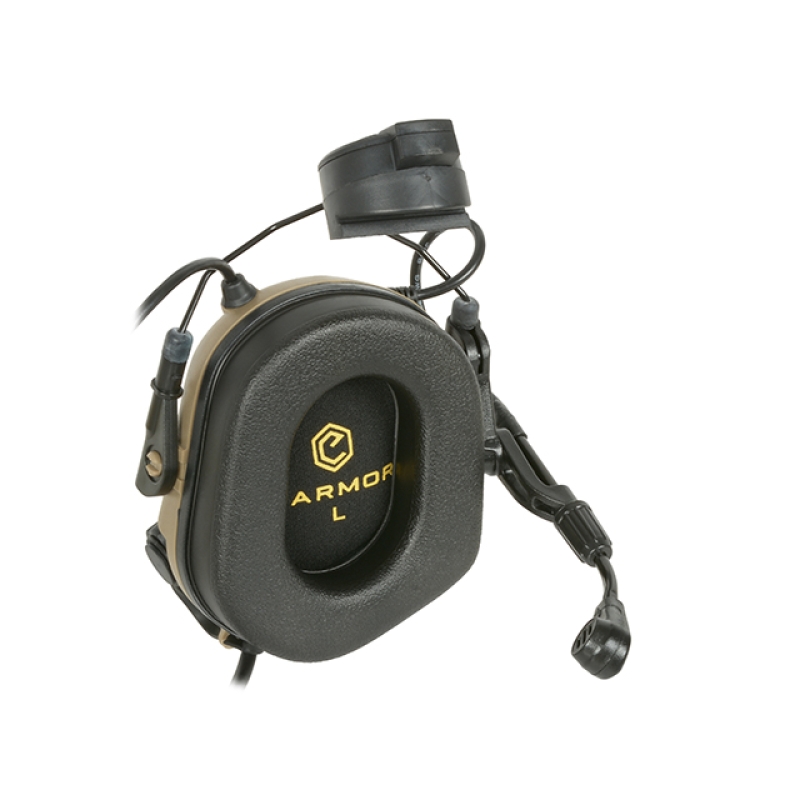 CUFFIE TATTICHE M32H PER ELMETTO - COYOTE - EARMOR - immagine 3