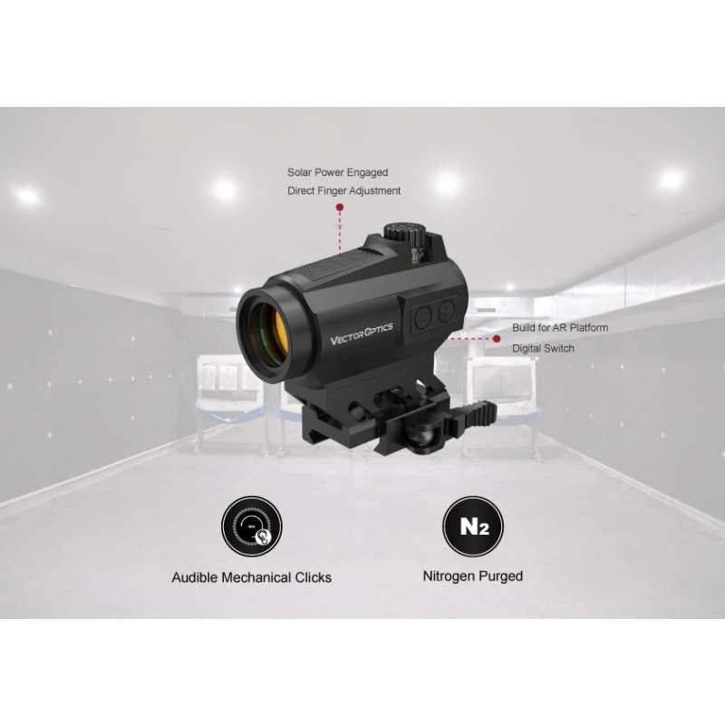 RED DOT MAVERICK II PLUS 1X22 SOLAR - VECTOR OPTICS - immagine 10