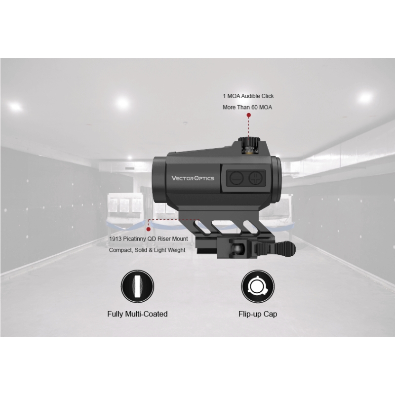 RED DOT MAVERICK II PLUS 1X22 SOLAR - VECTOR OPTICS - immagine 11