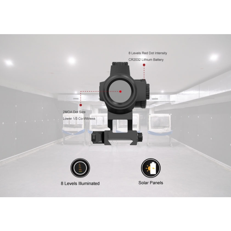 RED DOT MAVERICK II PLUS 1X22 SOLAR - VECTOR OPTICS - immagine 12