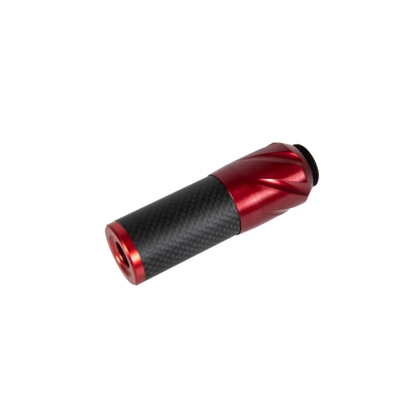 SILENZIATORE DSL2 IN FIBRA DI CARBONIO 100 MM - ROSSO - CORE AIRSOFT ITALY