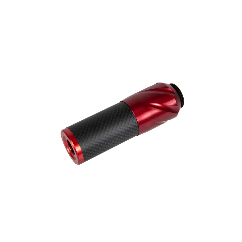 SILENZIATORE DSL2 IN FIBRA DI CARBONIO 100 MM - ROSSO - CORE AIRSOFT ITALY