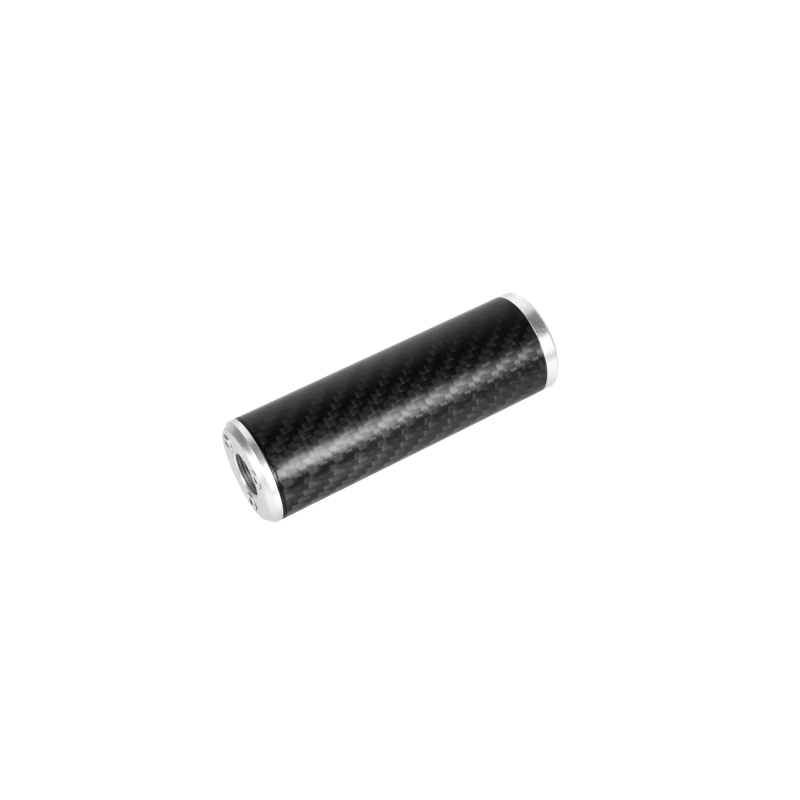 SILENZIATORE IN FIBRA DI CARBONIO 100 MM - SILVER - CORE AIRSOFT ITALY